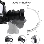 Lanternă de cap LED Glimatech profesională cu 20000 lumeni, powerbank, ajustabilă și potrivită pentru activități outdoor.
