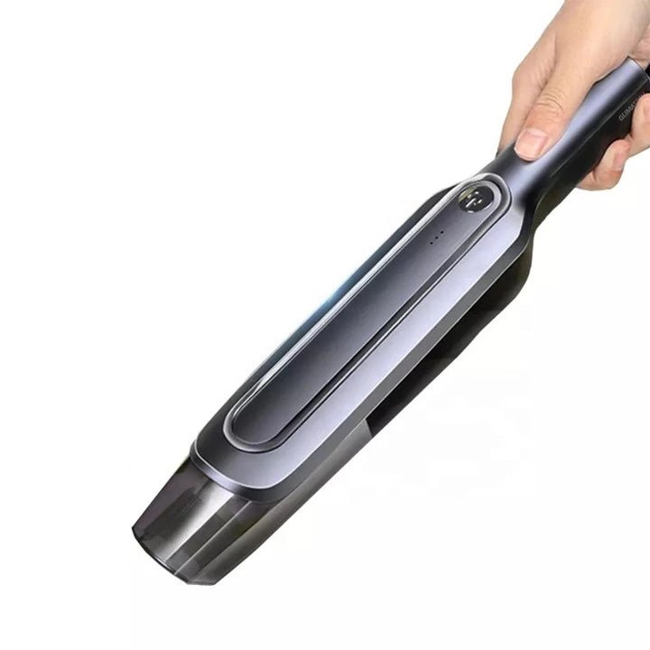 Aspirator portabil fara fir pentru casa si masina GLIMATECH, Wireless, Putere 120W, Timp de lucru 30 de minute, Aspiratie ciclonica, 6000Pa, Filtru si Accesorii incluse, Cablu incarcare USB inclus