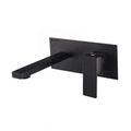 Baterie sanitară chiuvetă baie GLIMATECH negru mat, prindere în perete, design modern pătrat, mâner monocomandă, oțel inoxidabil