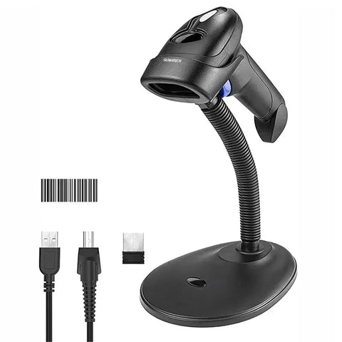 Scanner coduri de bare GLIMATECH 1D, wireless, negru