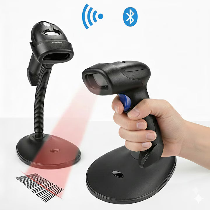 Cititor coduri bare și QR portabil GLIMATECH, Bluetooth, wireless