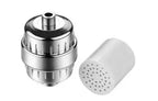 Rezerva filtru de dus 20 stagii filtrare, set carcasa crom argintiu si cartus alb de schimb, infuzie vitamina C, anti-impuritati