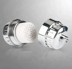 Rezerva filtru de dus 20 stagii Glimatech, carcasa crom deschisa cu cartus ceramic demontabil, filtrare clor, calcar si toxine