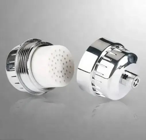 Rezerva filtru de dus 20 stagii Glimatech, carcasa crom deschisa cu cartus ceramic demontabil, filtrare clor, calcar si toxine