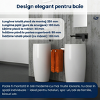 Baterie baie incastrata, GLIMATECH, model DBN-7012, monocomanda, montaj pe perete, valva inclusa, otel inoxidabil 304, finisaj periat, negru mat