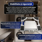 Suport universal masina de spalat si uscator cu tavita glisanta multifunctionala GLIMATECH, kit suprapunere reglabil, cadru metalic rezistent anti-vibratii, stabilitate maxima si siguranta sporita, compatibil majoritatea modelelor, dimensiuni reglabile
