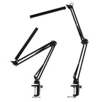 Lampa LED de birou Glimatech pliabila cu brat extensibil din metal, doua pozitii de utilizare, clema fixare birou