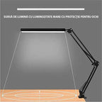 Lampa LED de birou Glimatech cu unghi de iluminare larg, sursa lumina cu luminozitate mare si protectie pentru ochi