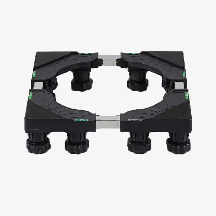 Suport mașină de spălat GLIMATECH, 12 picioare reglabile, bare metalice extensibile, înălțime 10-13 cm, negru