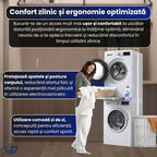 Suport suprapunere uscător GLIMATECH cu poziționare ergonomică, acces confortabil, reduce efortul fizic la utilizare zilnică
