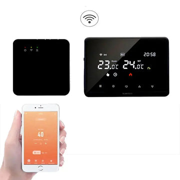 Termostat inteligent de ambient GLIMATECH, wireless, negru