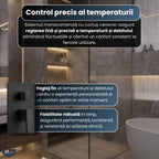 Set duș premium Glimatech incastrat negru cu cartuș ceramic, control precis al temperaturii și debitului, monocomandă fiabilă