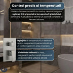 Set duș premium GLIMATECH cu sistem monocomandă cartuș ceramic, control precis temperatură și debit, fiabilitate ridicată utilizare zilnică, montaj pe perete