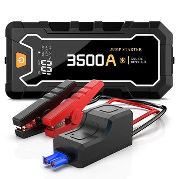 Starter auto portabil GLIMATECH 3500A, powerbank, negru